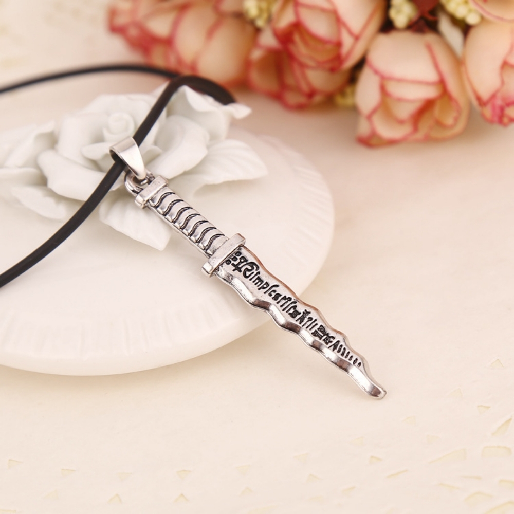Men's Silver Steel Sword Necklace